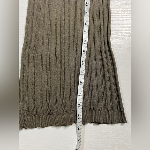 REMAIN Birger Christensen Gere Rib Knit Midi Dress Womens Small Green - Picture 7 of 11